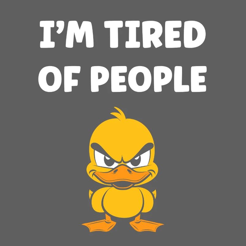 Fed up with people — Grumpy duckling