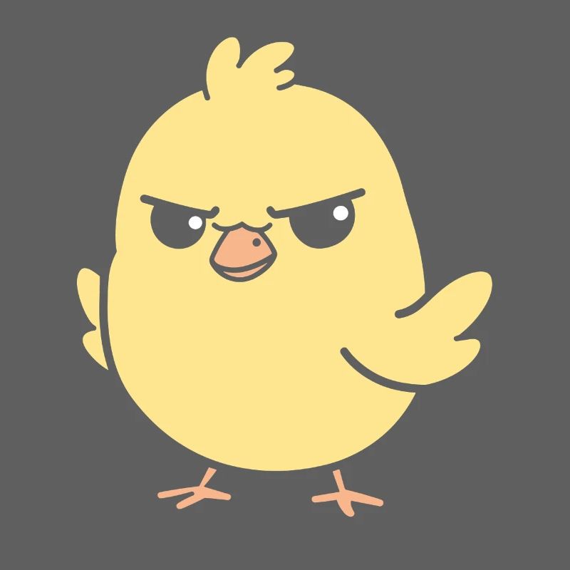 Yellow tenacious chick
