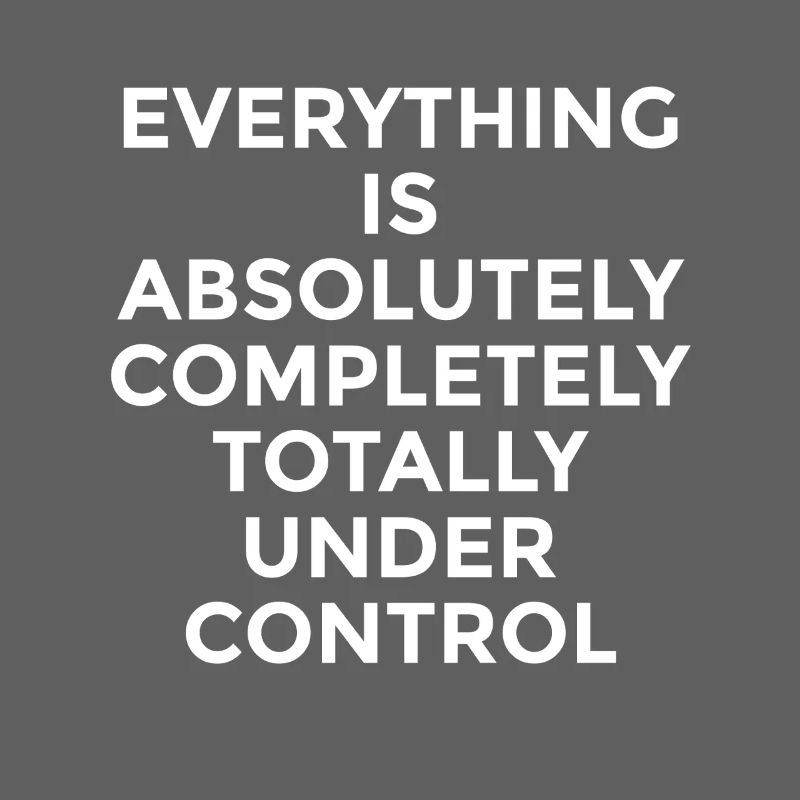Everything Is Under Control – Witziger Spruch