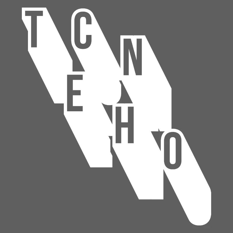 Techno-Musik geometrisches Logodesign