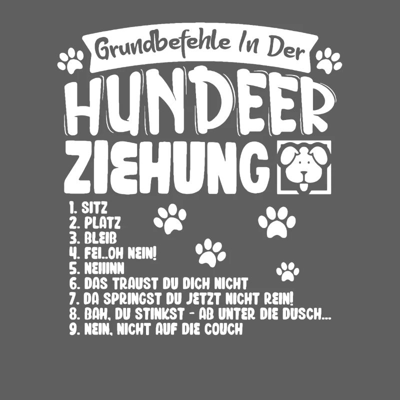 Commandes de base du motif du chien dressé