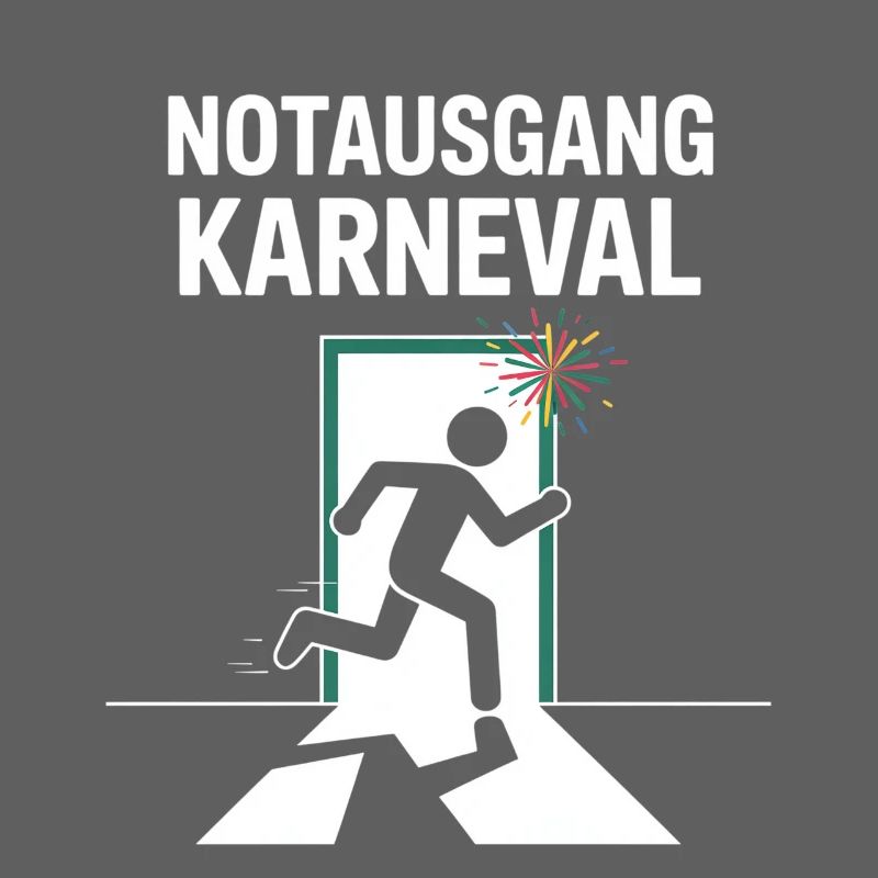 Expression amusante du carnaval de sortie d’urgence