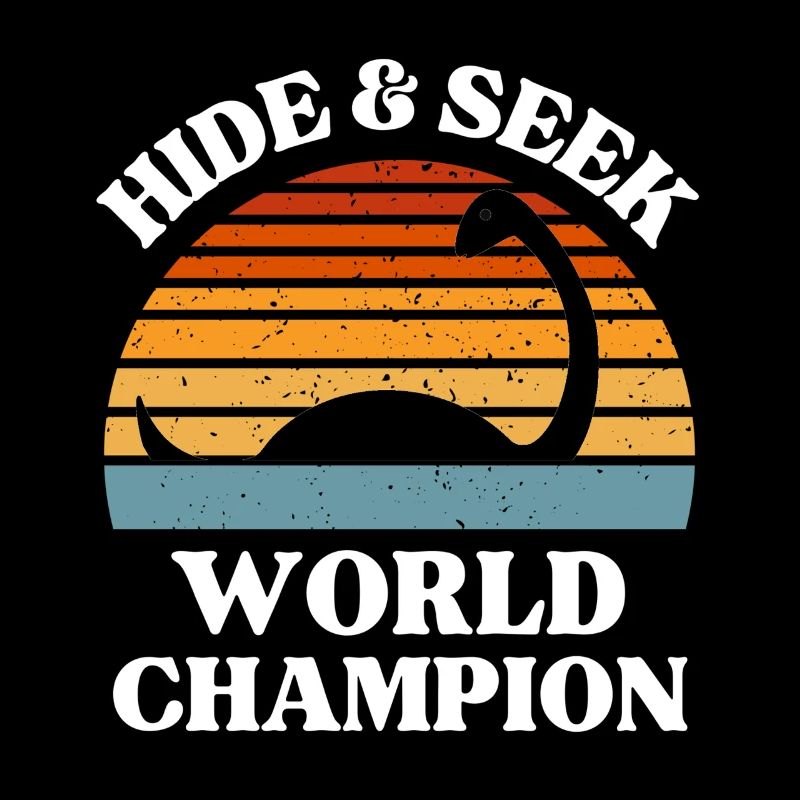 Championne du monde de cache-cache Nessie Art rétro