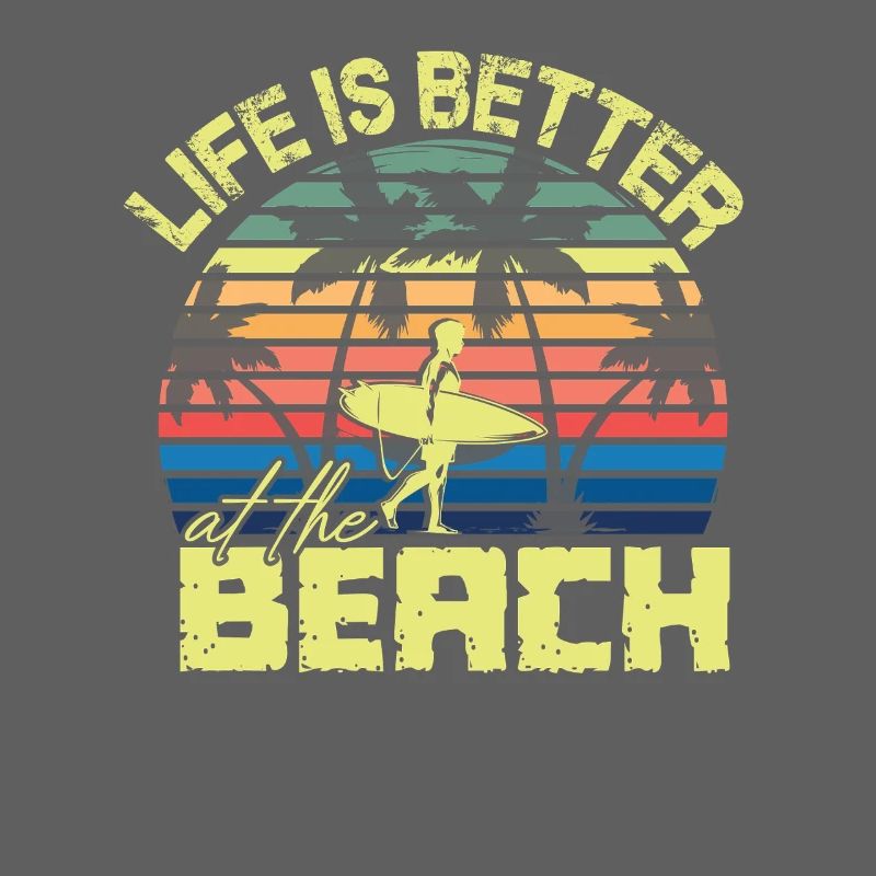 Beach Surfer Retro Sunset