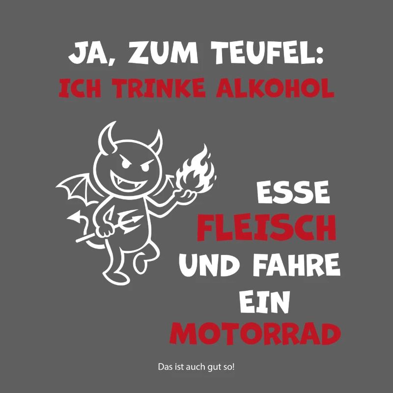 Devil's Motorcycle Humor: Alcohol & Motorcycle
