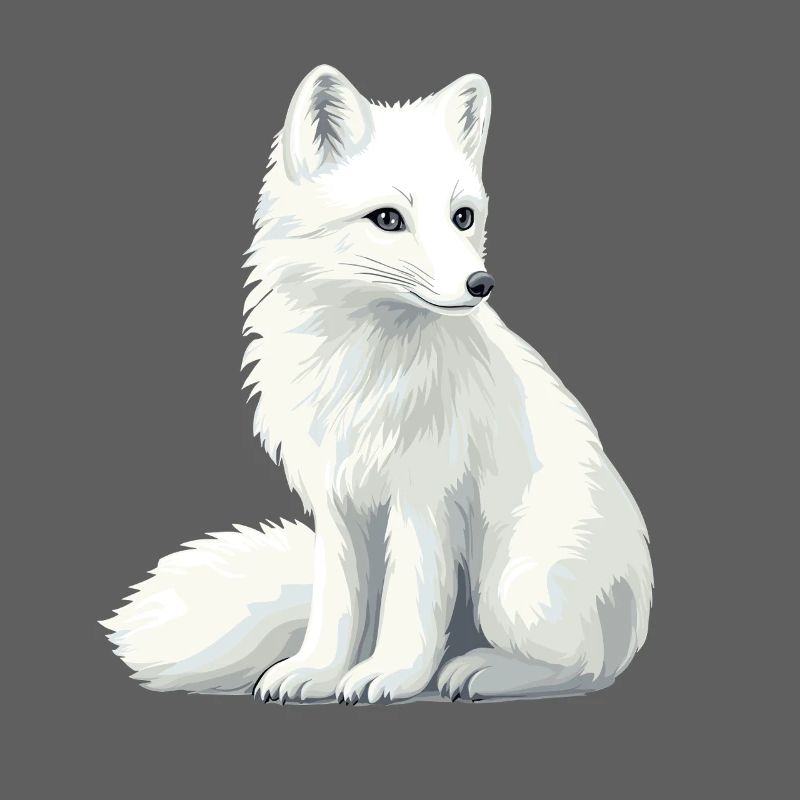 White fox illustration