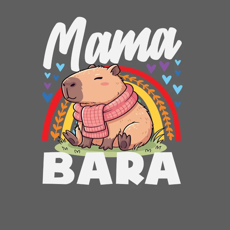 Boho Rainbow Mama Bara Capybaras Cute