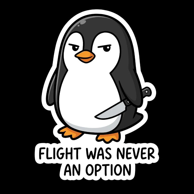 Pinguin mit Klinge - Flug war keine Option