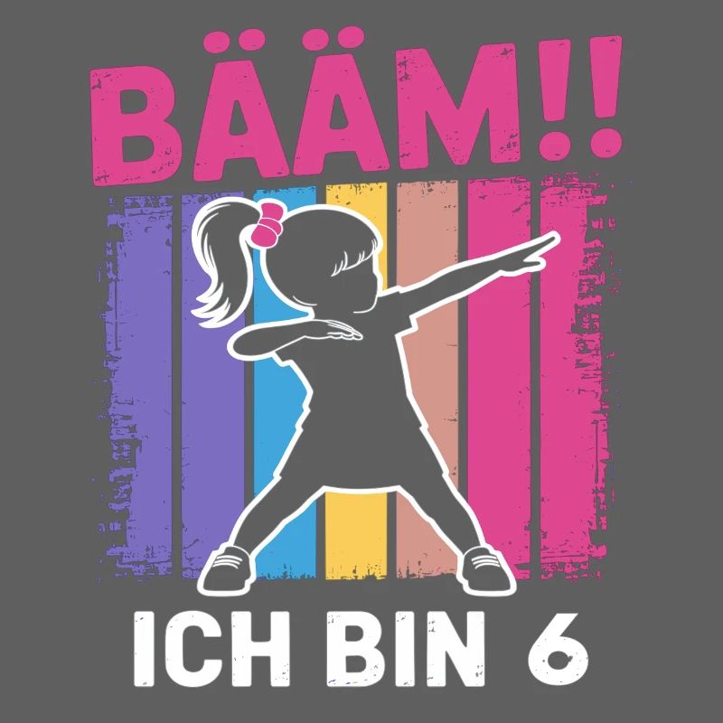 Bääm Ich bin 6 Dabbing Mädchen 6. Geburtstag