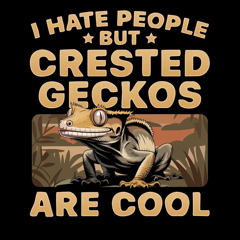 Funny Reptile Crested Gecko