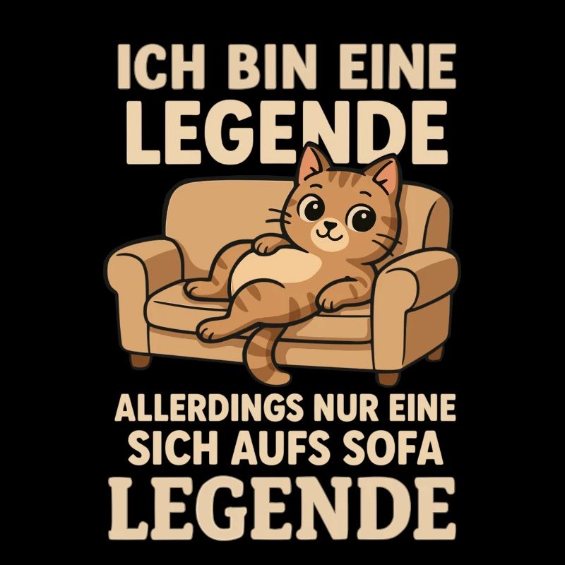 Katze Lustiger Spruch Sofa Legende