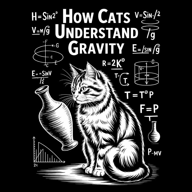 Dictions de chats de physique Blague de maths Cadeau de physique