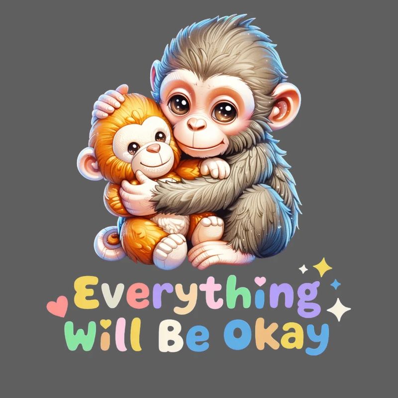 Everything Will Be Okay Monkey Duo