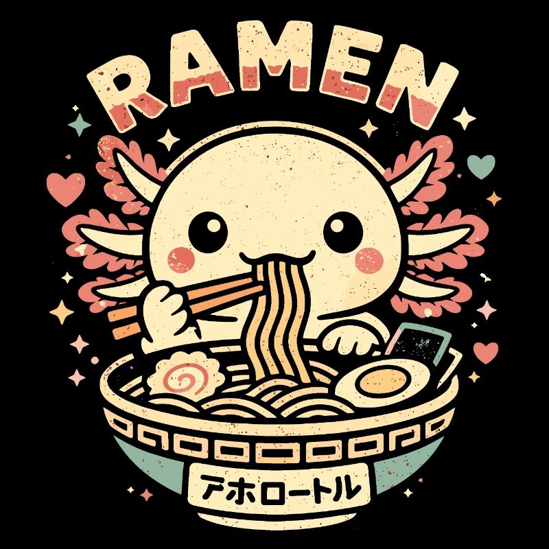 Axolotl Ramen Nudeln Kawaii Geschenk Süß