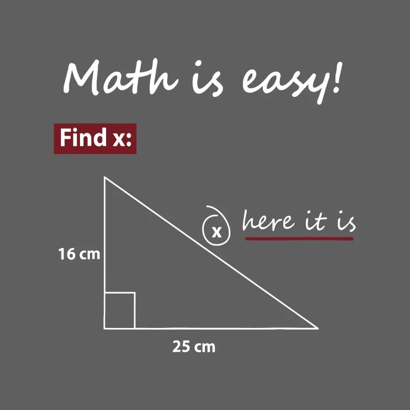 Trouver X Triangle Math Art