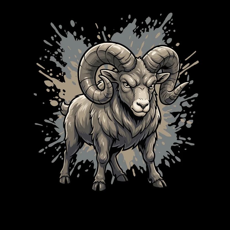 Puissance du Bélier en niveaux de gris