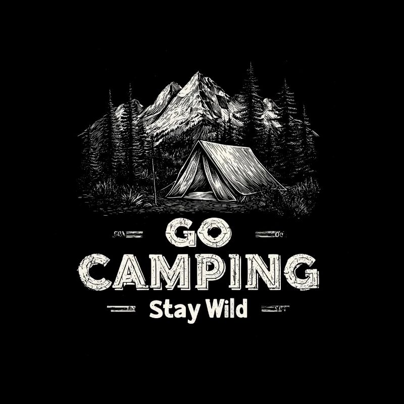 Camping Abenteuer Spruch Go Camping Stay Wild Camp
