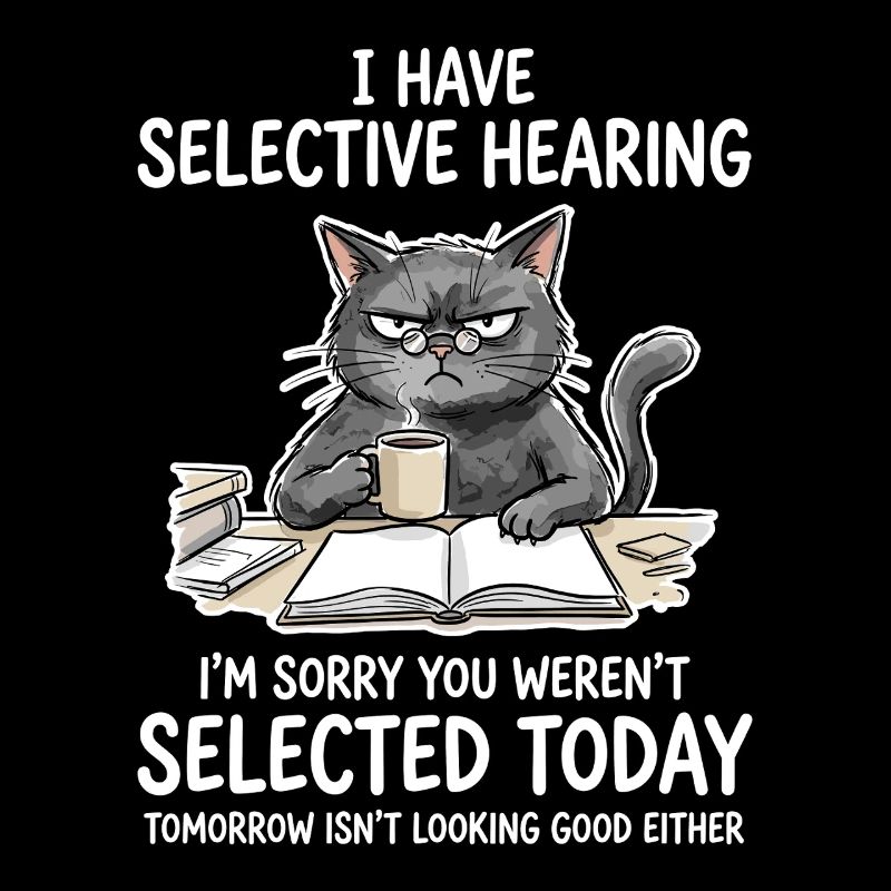 Grummelkat Learning Humor Motif