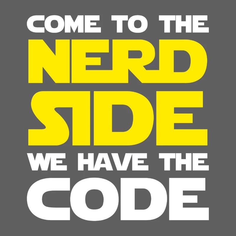 Nerd Side Retro Yellow Sci-Fi Typography Art