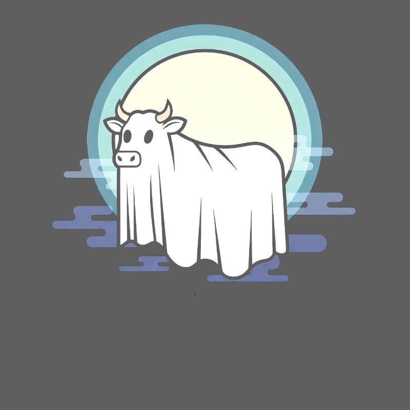 Vache lunaire à l’arc de brouillard