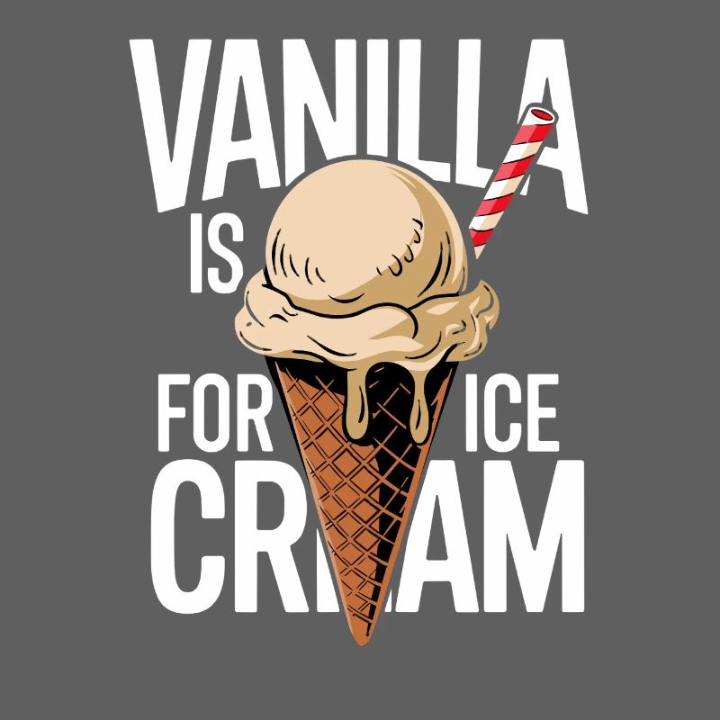 Vanille Eiscone im Kontrast