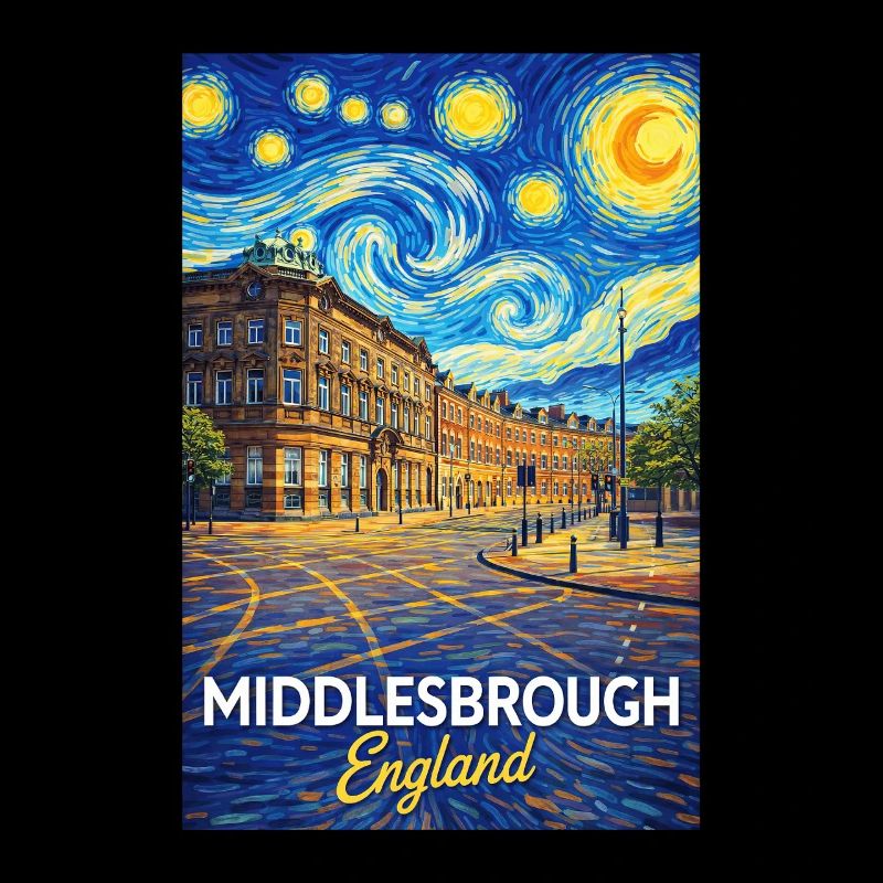 Middlesbrough England Cityscape Star Style