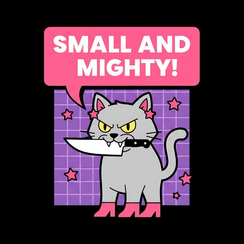 Design de petit chat puissant