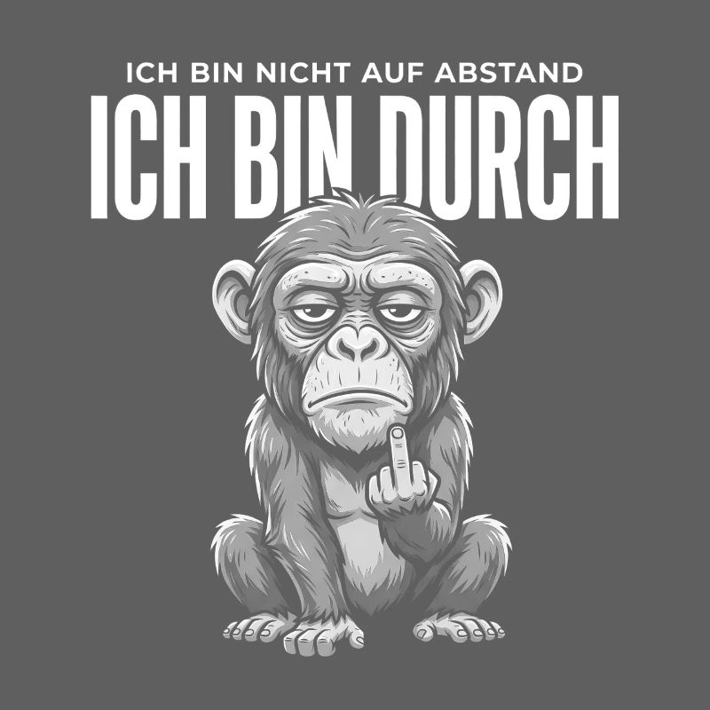 Affe Mittelfinger – Ich bin durch