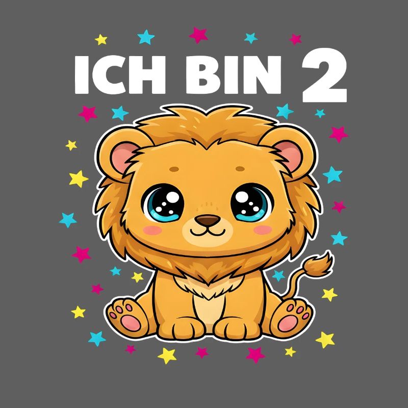 Ich bin 2 - Süßes Löwe zum 2. Geburtstag