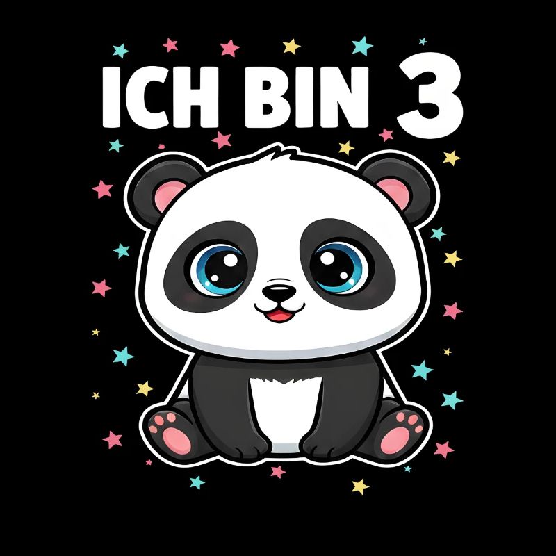 Ich bin 3 - Süßes Panda zum 3. Geburtstag