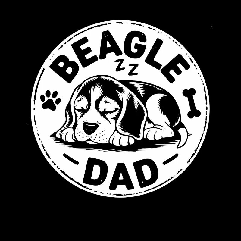  Beagle Dad Schlafender Beagle Hund Beagle Vater