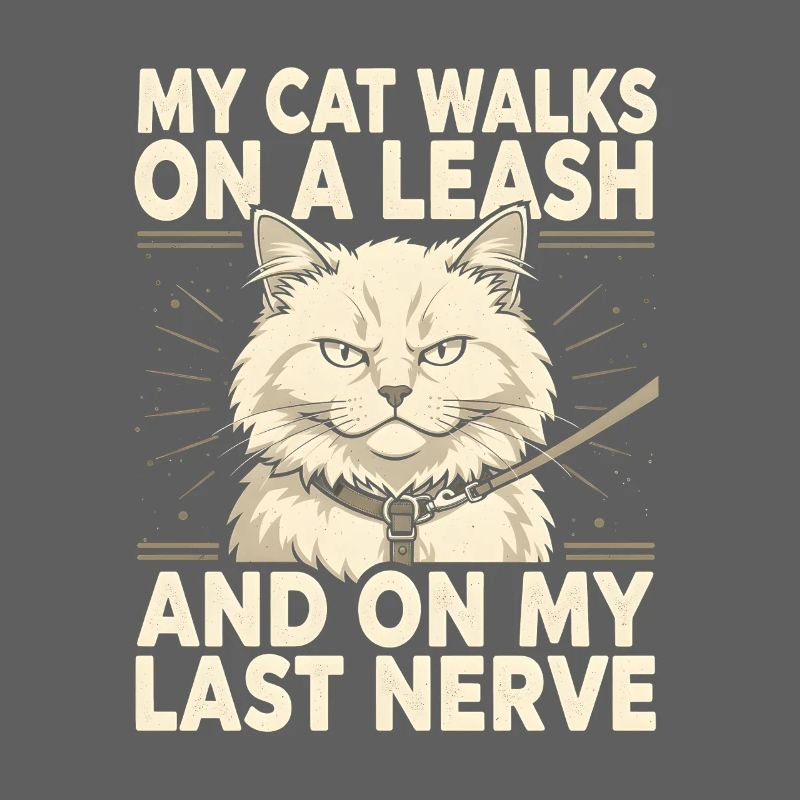 Cat on a leash is annoying | Cat humor