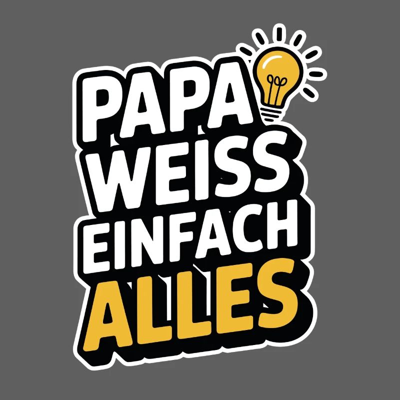 Intelligenter Vater Väter Papa Weiss Einfach Alles