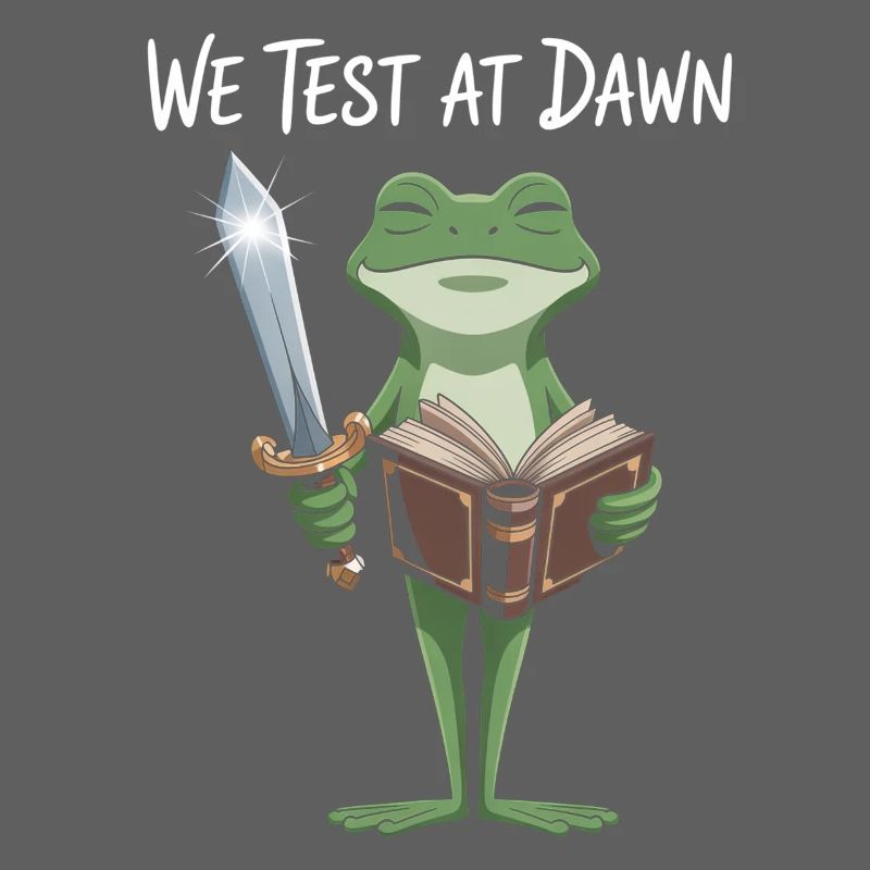 Dawn Test Frog: Sword & Scroll