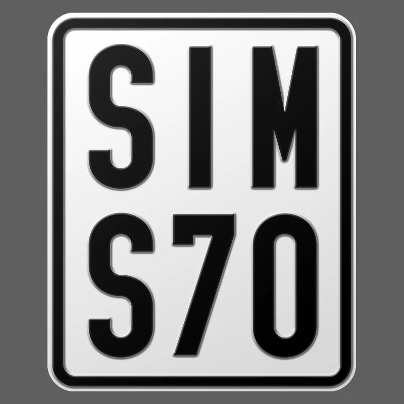 Plaque d’immatriculation du cyclomoteur Simson S70