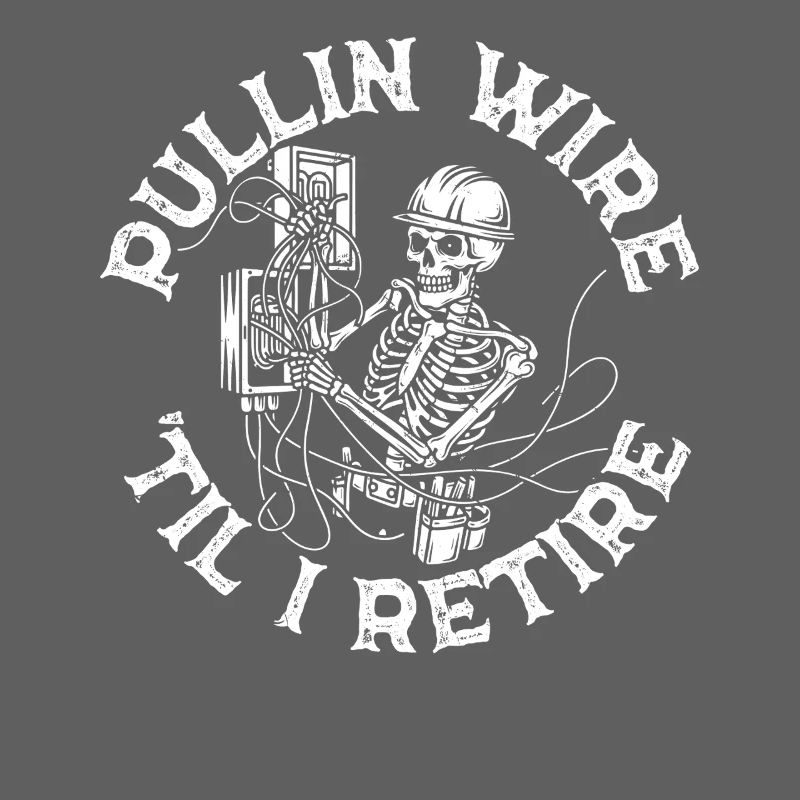 Skeleton Technique Wirework Electrician Pullin Wire