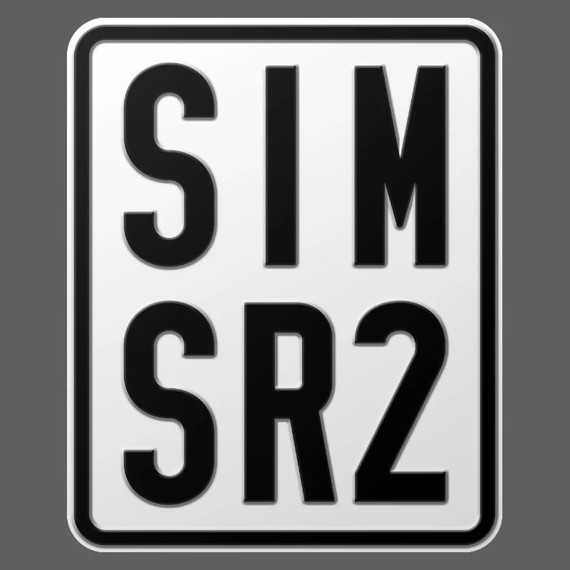 Plaque d’immatriculation du cyclomoteur Simson SR2