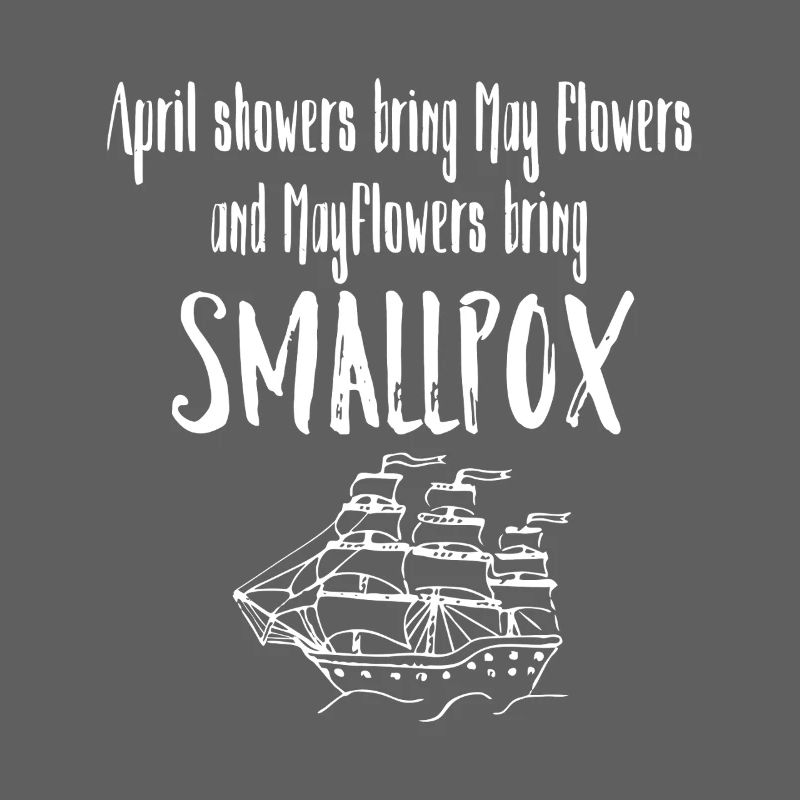Mayflower Pocken-Satirisches Schiffsabschlag