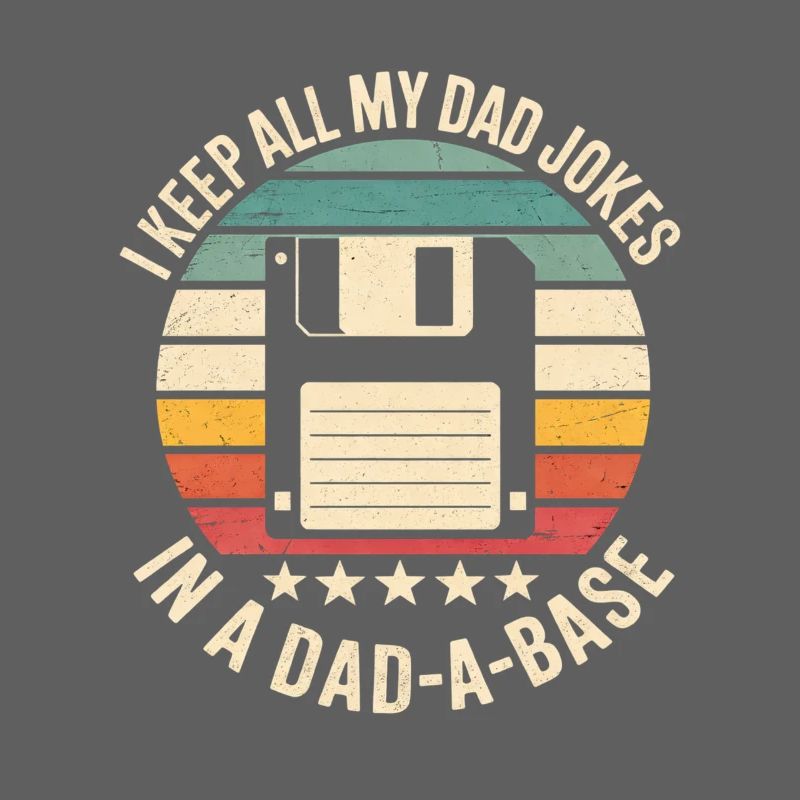 Retro Diskette Humor Dad Witze Database Datenbank