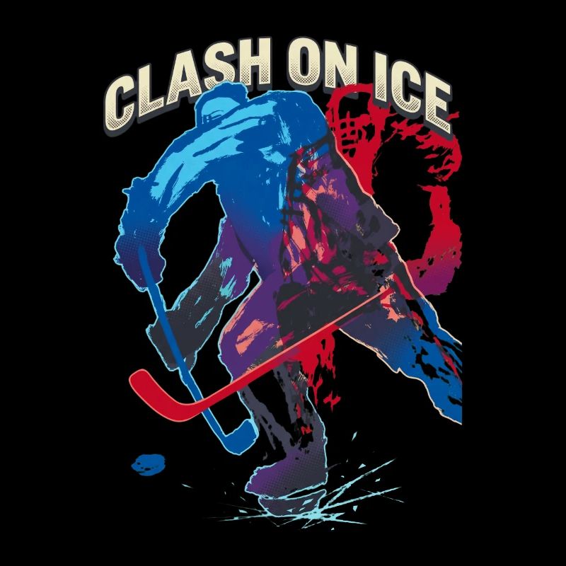 Retro Eishockeyspieler Clash 