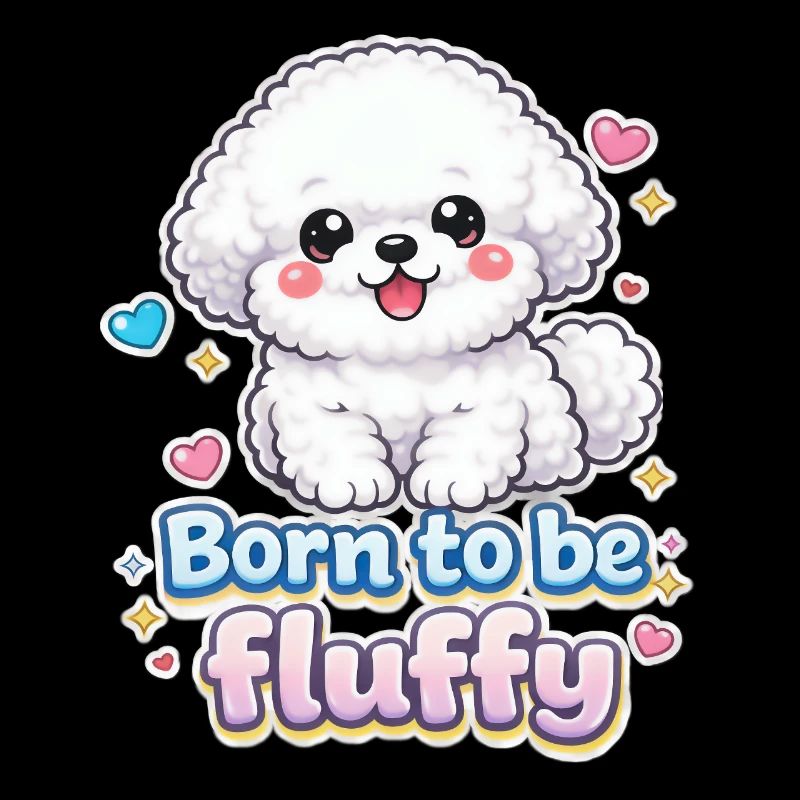 Né pour être Fluffy - design de chien mignon