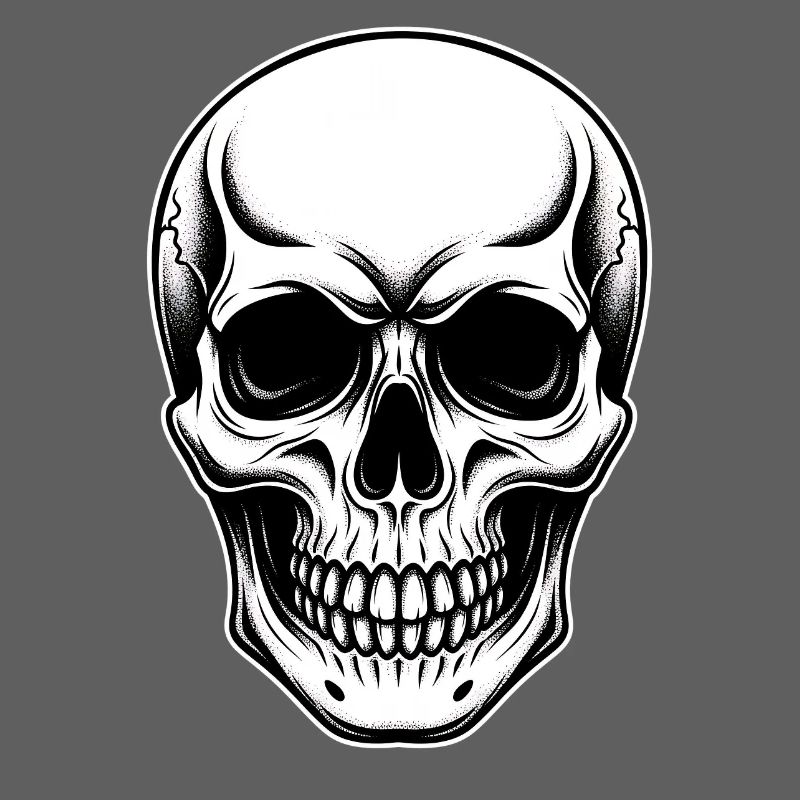 Skull Skull Horror Motif Gothic Biker