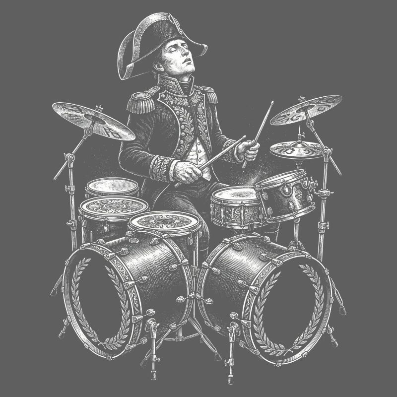 Napoleon plays drums.