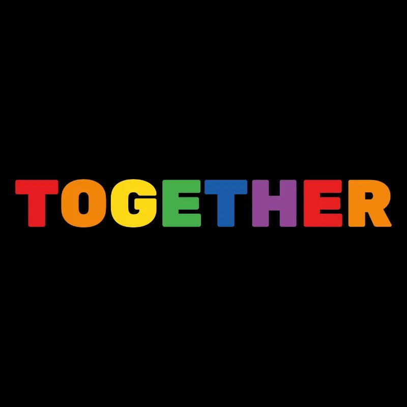ENSEMBLE Lettrage arc-en-ciel LGBTQ+