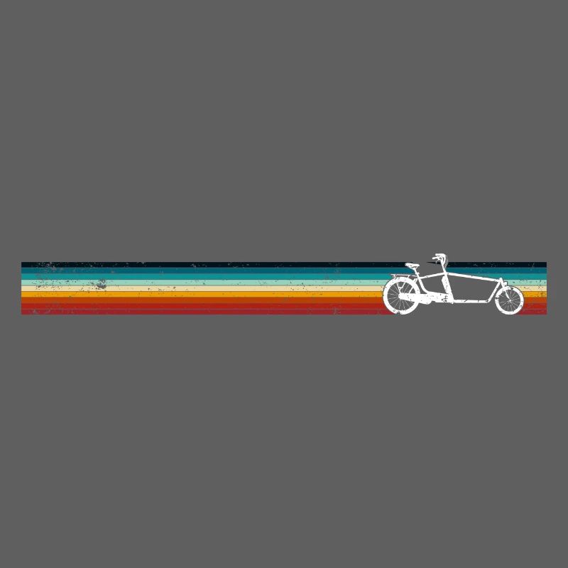 Trottinette rétro à rayures arc-en-ciel