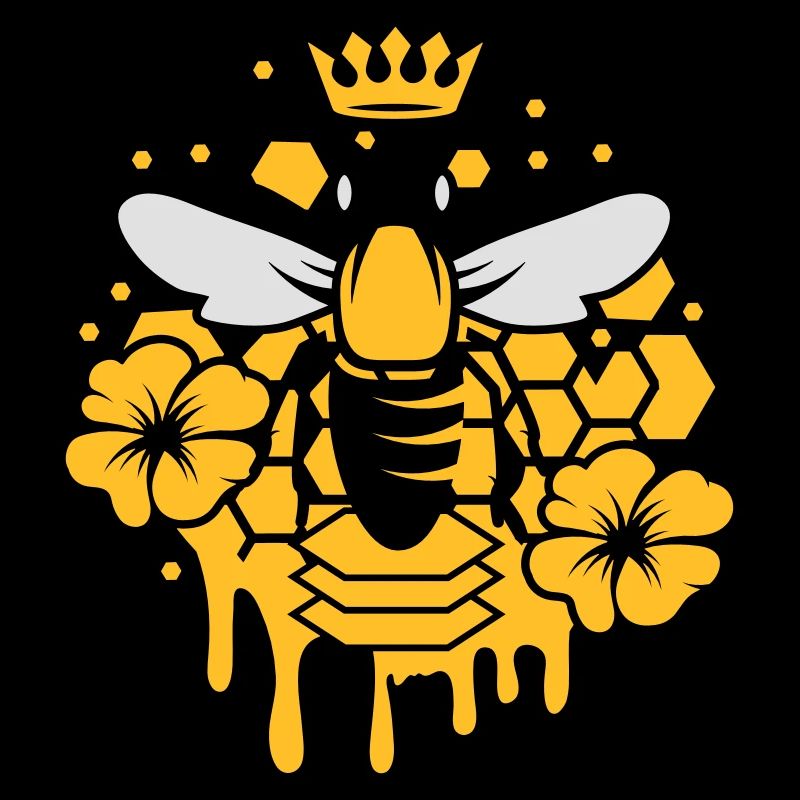 Une abeille avec une couronne