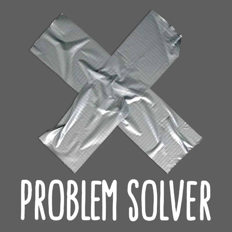 Problem solver lustig Klebeband Mann Vater