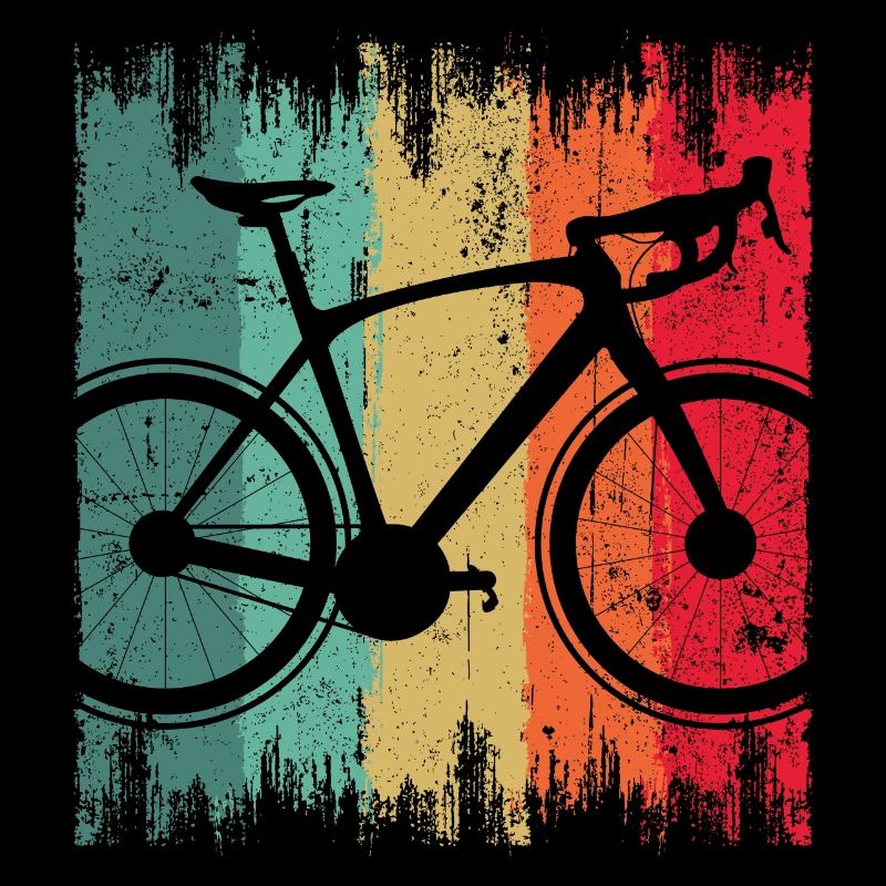 Rainbow Graffiti Bike Silhouette
