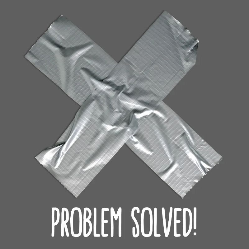 Problem solved (place on black item)