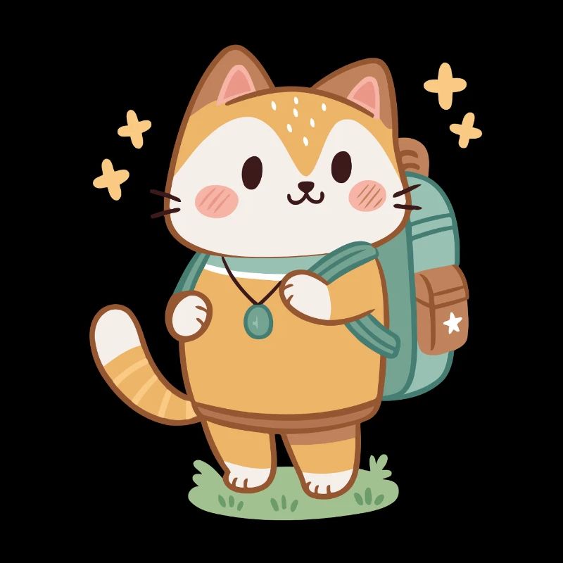 Cute Adventurer Cat Backpack